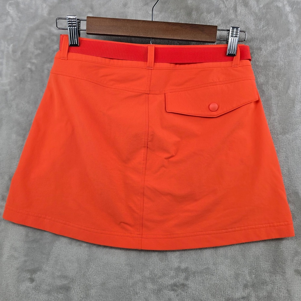 Outdoor Voices Skirt Womens Small Orange Rectrek Belted Hiking Mini Skirt - Picture 2 of 6